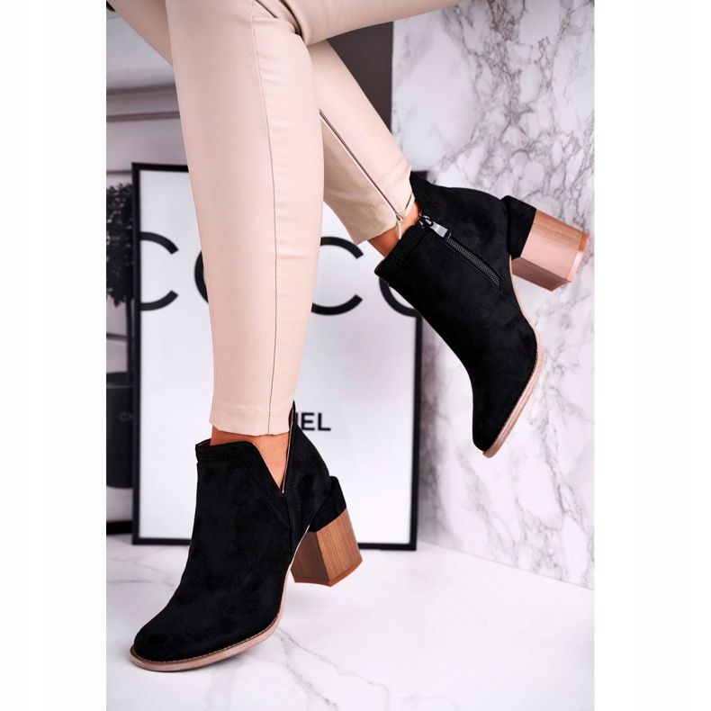 MSMG Botas femininas com corte de salto preto Meliori Dream 2