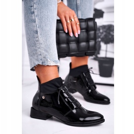 Botas femininas de couro preto maciejka 04744-01 1