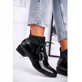 Botas femininas de couro preto maciejka 04744-01 2