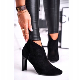 Botas femininas de salto alto Laura Messi Black 2200 preto 2