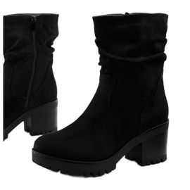 Botins pretos com zíper Pirenassa 1