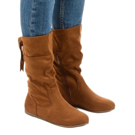 Botas de camelo camelo para mulheres Botas Russell castanho 1