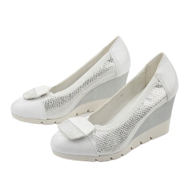 Sapatos de prata no calcanhar em cunha Downreaver 2