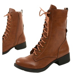 Botas de amarrar marrom S10 1
