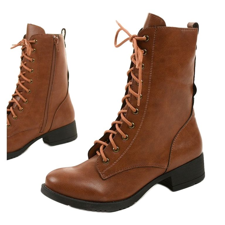 Botas de amarrar marrom S10 1