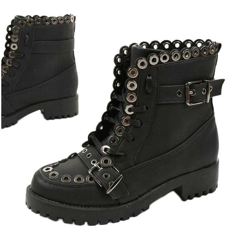 Botas pretas isoladas com fivela 1370-1 preto 1