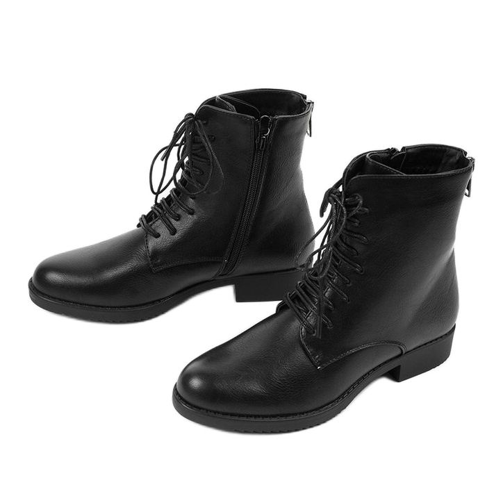 Botas de trabalho femininas negras A8316 preto 2