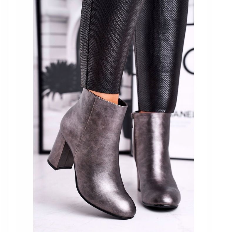FW1 Botas de salto femininas cinza arma 2