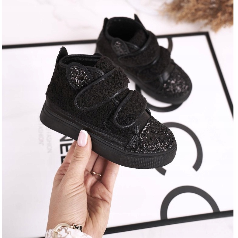 FRROCK Tênis infantil alto quente preto clifford 1