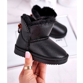Apawwa Botas de neve quente infantil junho preto 2