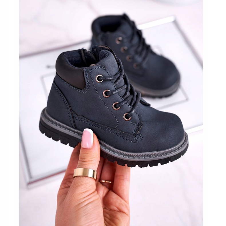 Apawwa Botas de caminhada infantil meninos Moa azul marinho azul-marinho 2