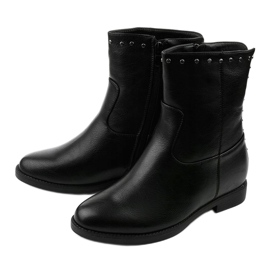Botas pretas com uma cunha escondida e letras Nambi preto 2