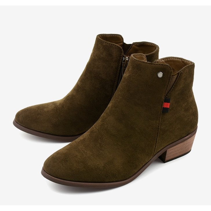 Botas de tornozelo achatadas marrons 20Y8039-6 castanho 2