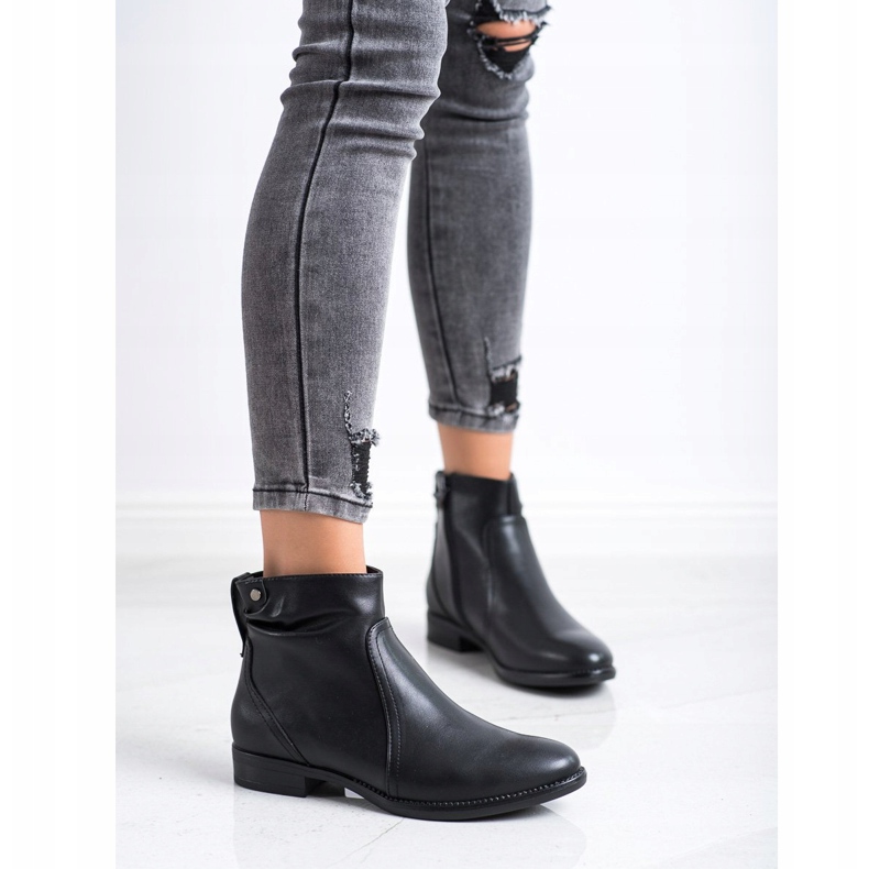 Botas pretas clássicas de Sergio Leone preto 1 Botas pretas clássicas de Sergio Leone preto 1