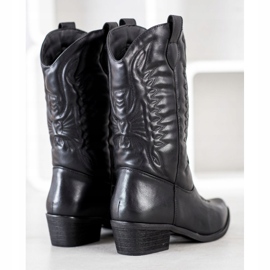SDS Botas de cowboy pretas preto 1