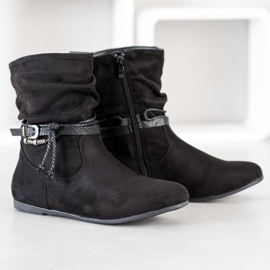 SHELOVET Botas de camurça elegantes preto 1