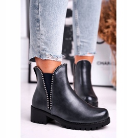 Botas femininas quente azul marinho estrelado azul-marinho 2