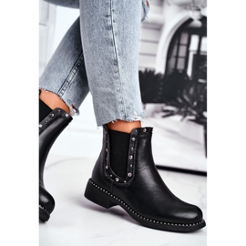 Botas pretas femininas botas Jodhpur visíveis preto 1