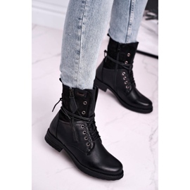 Botas de trabalho femininas pretas preto 1