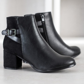 J. Star Botas pretas de salto alto preto 1