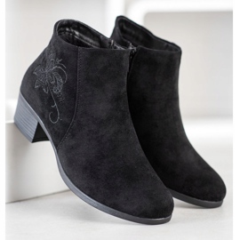 SHELOVET Botas pretas com aplicação preto 1