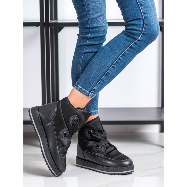 SHELOVET Botas de neve elegantes preto 1