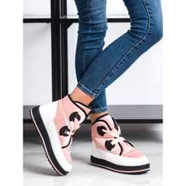 SHELOVET Botas de neve elegantes rosa 1