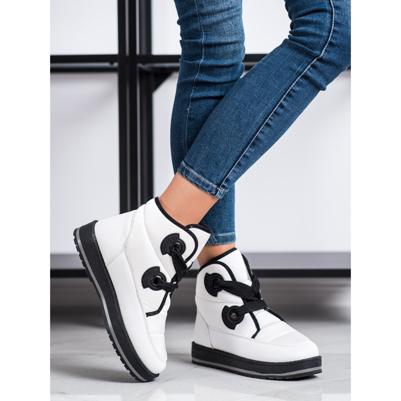 SHELOVET Botas de neve elegantes branco 1