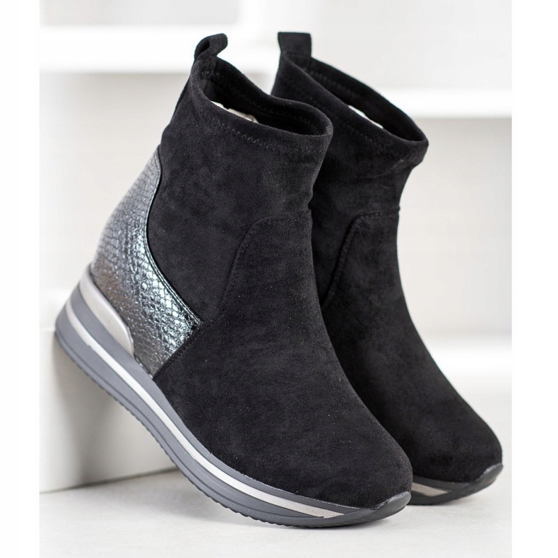 Gogo Botas de cunha preto 2