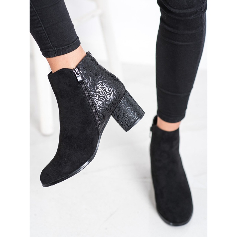 J. Star Botas Pretas Com Estampa preto 2