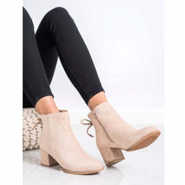 J. Star Botas com amarração bege 1