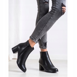 J. Star Botas quentes com couro ecológico preto 1