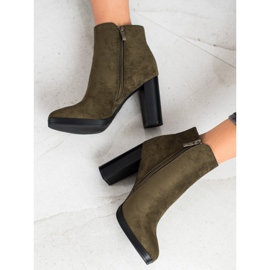 Super Me Botas elegantes de salto alto verde 2