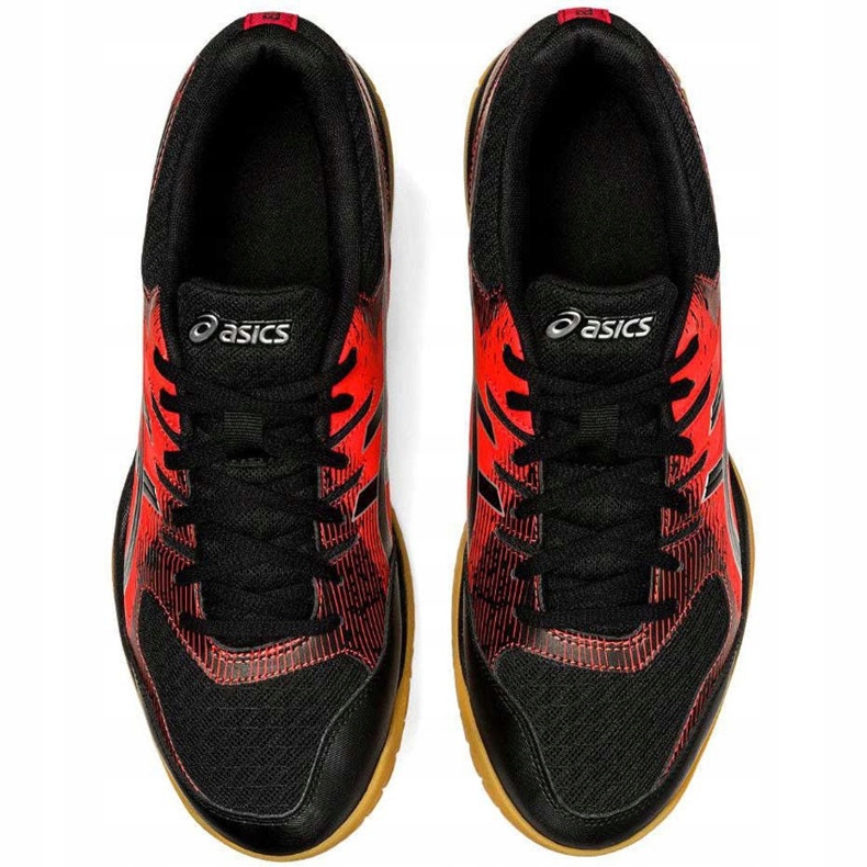Tênis Asics Gel Rocket 9 preto-vermelho 1071A030 003 para homens para voleibol 1