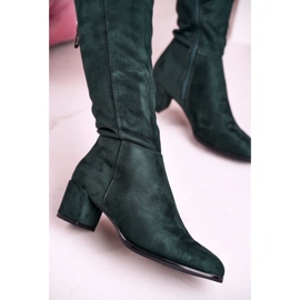 Botas de camurça feminino Sergio Leone verde KZ273 2