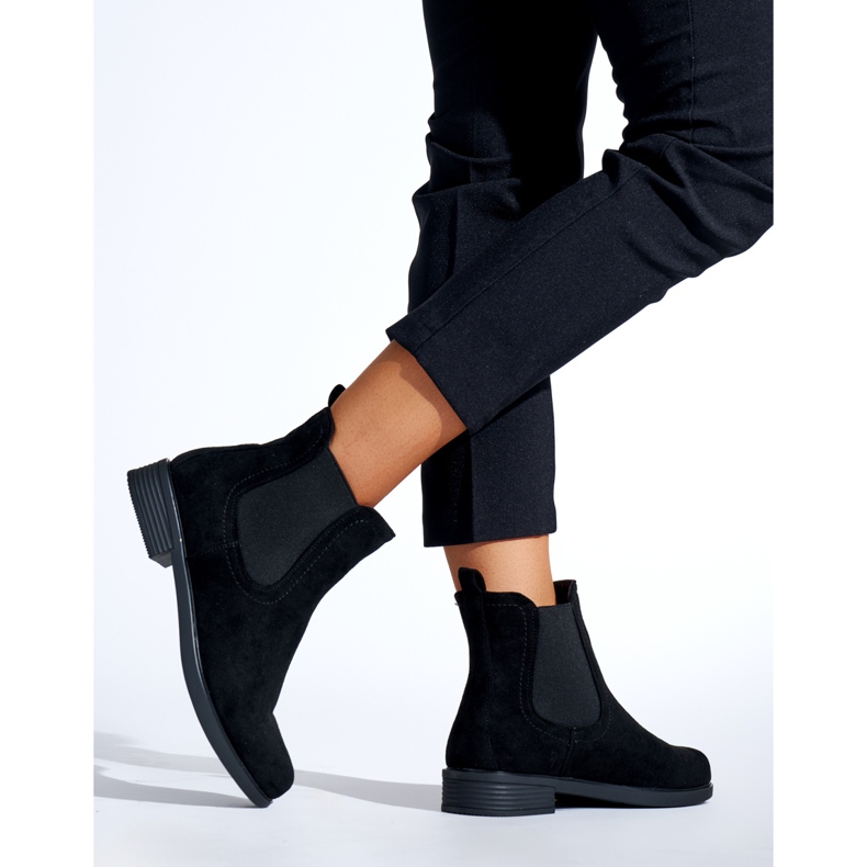 SHELOVET Botas chelsea elegantes preto 2