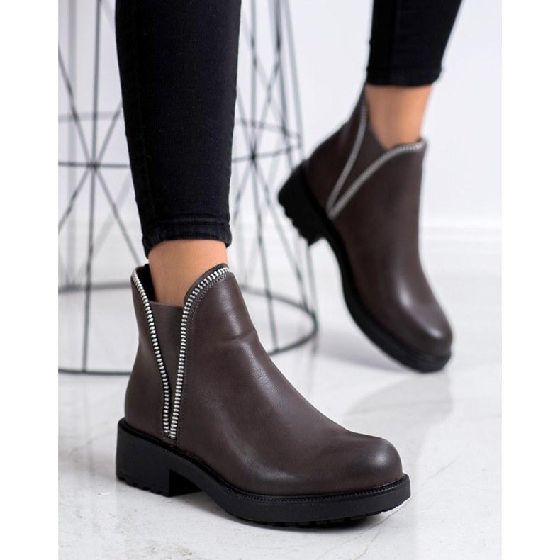 SHELOVET Botas chelsea elegantes cinza 2