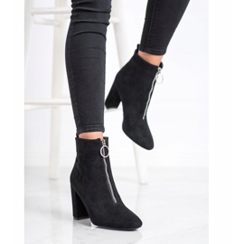 WELLSPRING Botas Com Zíper Decorativo preto 2 WELLSPRING Botas Com Zíper Decorativo preto 2