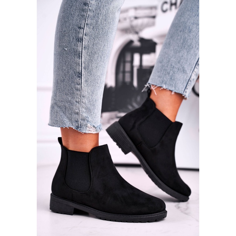 Botas pretas Shaggy pretas para mulheres preto 1
