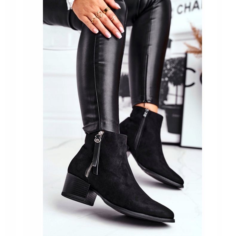 EVE Saltos altos isolados discretamente pretos para mulheres 2