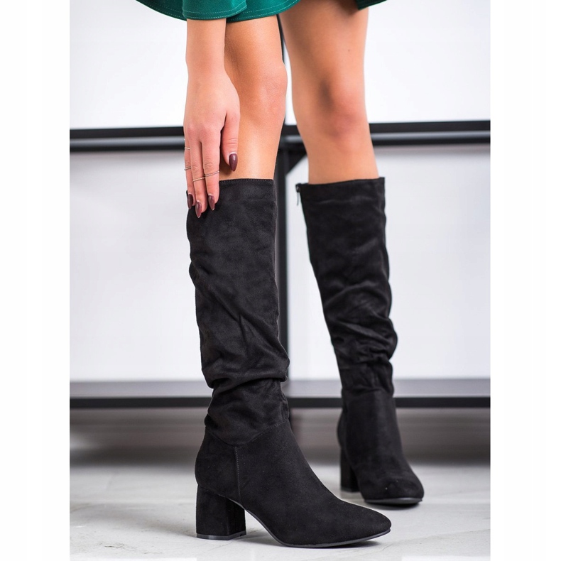 Flyfor Botas de camurça preto 1