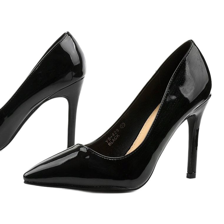 Sapatos pretos laqueados com salto Rhodes 1 Sapatos pretos laqueados com salto Rhodes 1