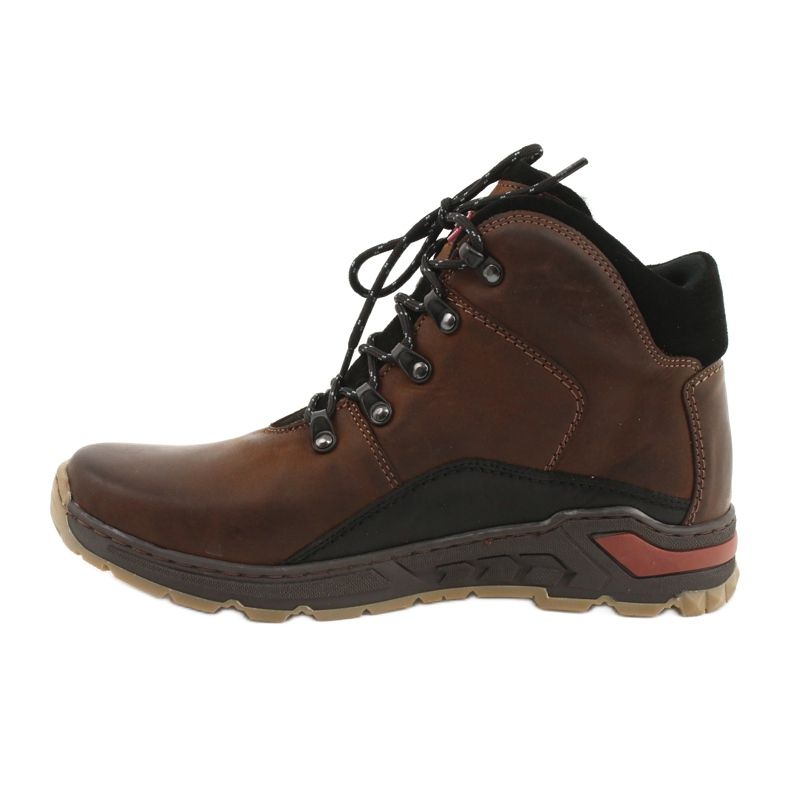 Botas de caminhada masculinas Riko 903 marrom / preto castanho 1