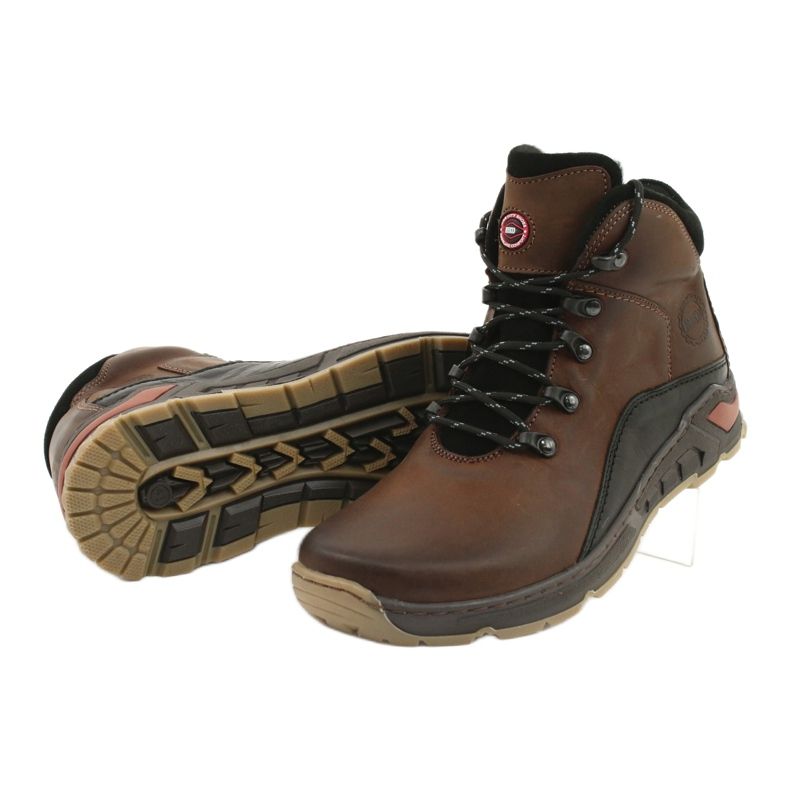 Botas de caminhada masculinas Riko 903 marrom / preto castanho 3