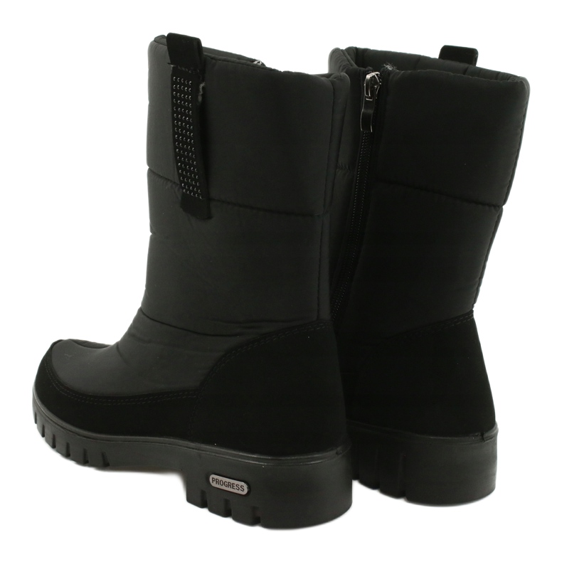 Botas de neve de pele clara - progresso 20-09 pretas preto 3 Botas de neve de pele clara - progresso 20-09 pretas preto 3