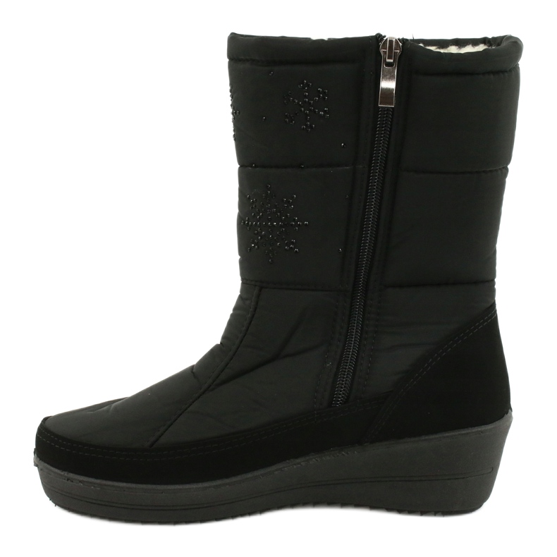 Botas de neve de pele clara progresso 20-01 pretas preto 1 Botas de neve de pele clara progresso 20-01 pretas preto 1