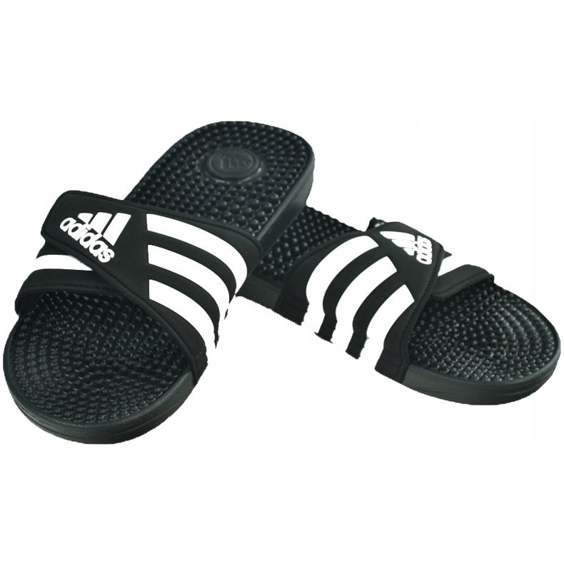 Chinelos masculinos pretos Adidas Adissage F35580 1