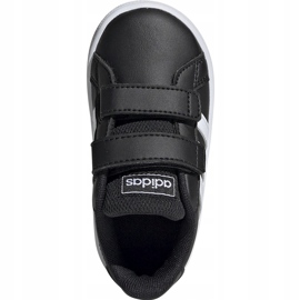 Sapatos infantis Adidas Grand Court I preto e branco EF0117 1