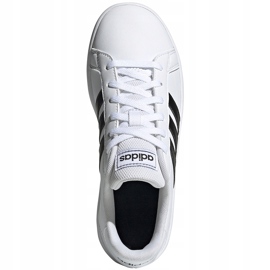 Sapatos para crianças adidas Grand Court K branco e preto EF0103 1