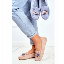 Evento Mocassim feminino camurça 20PB35-2003 Bege Donna Mia 1